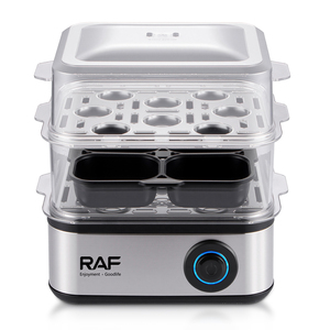 หม้อต้มไข่500W Raf ดีไซน์<span class=keywords><strong>ส</strong></span>องชั้น<span class=keywords><strong>ส</strong></span>ำหรับทำอาหารได้ถึง<span class=keywords><strong>ส</strong></span>ิบหกฟองพร้อมแผ่นทำความร้อนทำจากสเตนเลส<span class=keywords><strong>ส</strong></span>ตีล - Product Image 2
