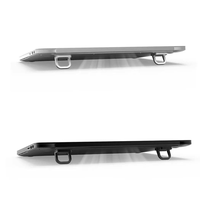 Nouveau support d'ordinateur portable invisible adhésif pliable en alliage de zinc, mini et portable, accessoires informatiques