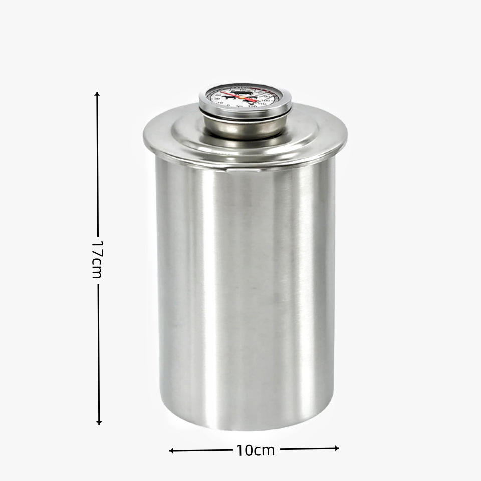 Plata, termómetro grande 5,5 cm