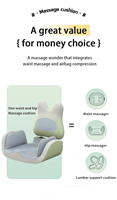 3D Atmungsaktives Mesh Faltbares Luftkissen Heizung Vibration Rotation Massagekissen für den Ganzen Rücken Taille Hüften Knetmassage Höhenverstellbar
