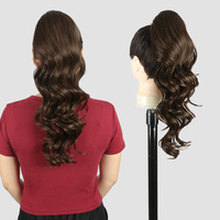 Extensions de cheveux en queue de cheval Julianna, résistantes à la chaleur, en fibre Futura, 20 pouces, bouclées, avec cordon de serrage, cheveux synthétiques
