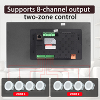 Tuya Akıllı Ev Arka Plan Müzik Sistemi 8*25W Süper Tavan Hoparlörü Akıllı 7 İnç Merkezi Kontrol Paneli Duvar Amplifikatörü
