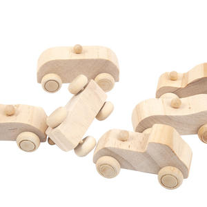 Jouets de voiture en bois non finis, écologiques et peignables, blocs de construction en bois à peindre soi-même pour projets d'artisanat pour enfants - Product Image 3