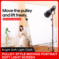 Écran diffuseur de lumière douce pour studio photo MIAOTU, blanc, sans couture, tissu de diffusion de lumière, cadre métallique, pliable