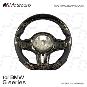 Volante Personalizado de Fibra de Carbono Forjado en Oro con LED para BMW M340i M440i M550i G20 G21 G22 G30 G31 X3M X4M X5M X6M X7 2017-2026 - Product Image 2