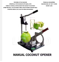 Handmatige kokosnootsnijder van roestvrij staal, kokosnoot opener, schiller, fruit- en groenteschiller