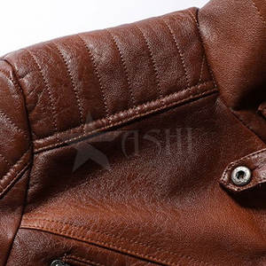 2024 dernière conception veste en cuir à manches longues pour hommes avec Logo personnalisé tissu de haute qualité vêtements décontractés d'hiver disponibles bas prix - Product Image 3