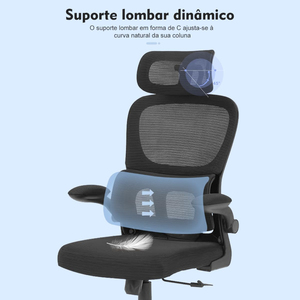Chaise de bureau ergonomique pivotante à 360° en maille, design moderne, confortable et durable, idéale pour les adultes, les réunions et les conférences – Meilleure vente au Brésil - Product Image 3
