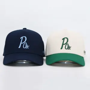 2 Tone Baseball Hat Custom Cotton 5 Panel Hats Custom Embroidery Logo Blank Flat Sports Beisbol Caps For Men