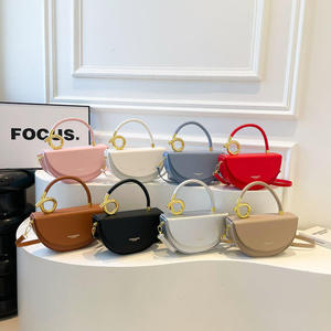Sac à bandoulière élégant en cuir PU semi-circulaire pour femme, sac fourre-tout chic à bandoulière, sac à main croisé, commande en gros RTS - Product Image 1