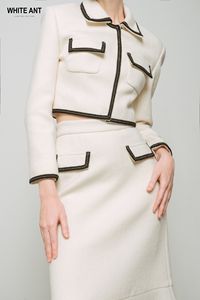 Veste courte en laine Miana, prix d'usine, respirante, pour femme de bureau, régulière, chaque produit dans un sac en polyester, fabricant vietnamien - Product Image 6