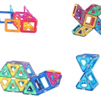 138 Uds. Construcción magnética de plástico juguetes de bloques de construcción Dimensiones personalizadas conjunto de constructor magnético para niños