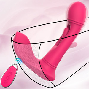 เครื่องสั่นแบบไร้สายอเนกประสงค์สำหรับผู้ใหญ่ ควบคุมด้วยรีโมท กระตุ้นจุดจี ทำจากซิลิโคน สวมใส่ได้ พร้อมฟังก์ชั่นเลียนแบบการเลีย ของเล่นทางเพศสำหรับผู้หญิง ขายส่ง - Product Image 6