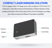 Capteur de distance de caméra ToF compact, portée de 0,1 à 3,75 m, laser de classe 1, interface USB-C pour la modélisation 3D en intérieur