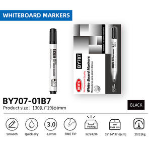 BEIFA BY707, волоконная круглая головка, маркер для сухого стирания, тип заглушки, белая ручка для белой доски - Product Image 3