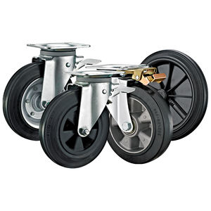 6 "8" industrielle Outdoor-Mülleimer Rollen Mülleimer Gummi rad Rolle Hochleistungs-Mülleimer Räder Voll gummi rad - Product Image 1