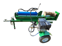 Fendeuse de bûches forestière à prise de force avec élévateur de bûches et processeur de bois, moteur essence 9 CV, force de fendage 32 tonnes