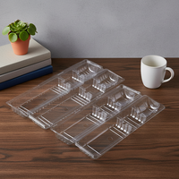 Conteneurs en plastique transparents rectangulaires pour le transport de plantes, épaisseur