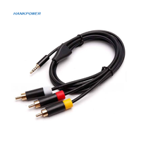 Kabel Audio Video AV 1.8m untuk Konsol Xbox 360E Stereo Lead 3.5mm Kabel RCA Berlapis Emas untuk XBOX 360 E