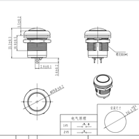 Interrupteur à bouton-poussoir TOOWEI 2A 250VAC, étanche IP67, pour démarrage du moteur de voiture