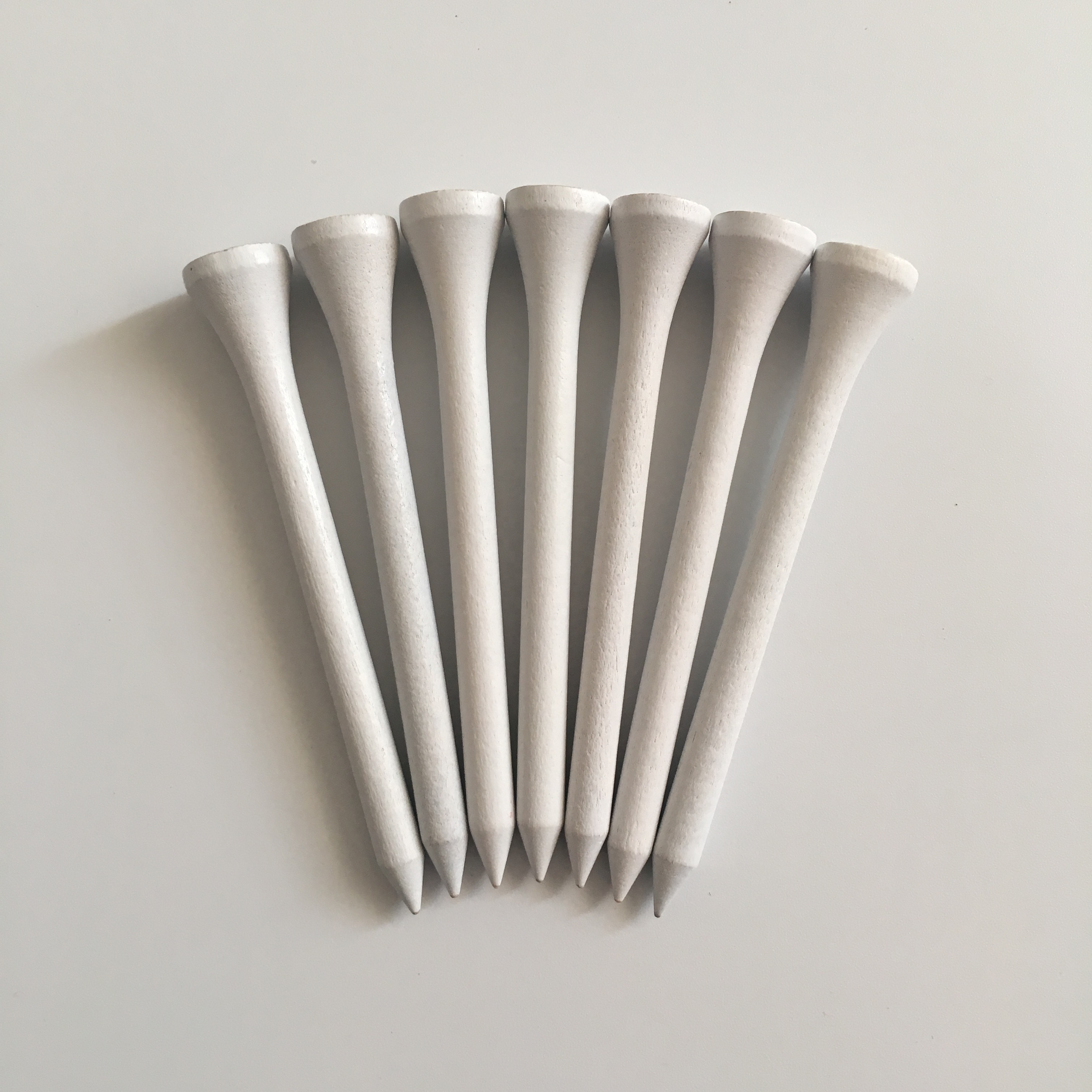 Really Low Price 2 3/4 Inch 70mm Long Plain white wooden golf tees