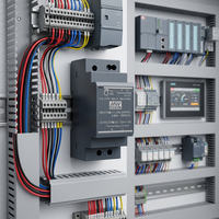Fuente de Alimentación Ultrafina Mean Well HDR-30-12 12V 2A, 30W 12V, Fuente de Alimentación Conmutada con Salida de Corriente de 5V, Serie HDR, Transformador AC