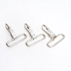 Simples níquel metal giratório Snap gancho para chave cordão bolsa correias cão coleiras