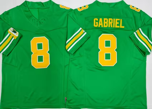 เสื้อเจอร์ซีย์ฟุตบอลอเมริกันแบบเย็บติดกัน ระบายอากาศได้ดี รุ่น 2026 Oregon Duck หมายเลข 5 Dante Moore และหมายเลข 8 Dillon Gabriel สำหรับกีฬาในวิทยาลัย - Product Image 4