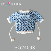 Robe Mini Classique Simple au Crochet Style Vintage, Cadeaux de Faveur pour Baby Shower, Kits de Décorations 100% Coton pour Baptême EG24038