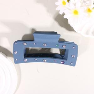 Pince à cheveux rectangulaire coréenne en plastique avec strass de 10,5 cm, élégante et givrée, pour usage quotidien, pour femmes - Product Image 2