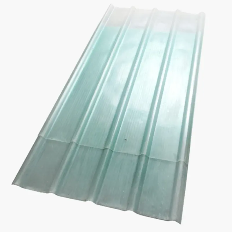 PVC Clear Translucent Corrugated Fiberglass Plastic Roofing Tile Transparent Frp Sheet For Balcony Roof Cover