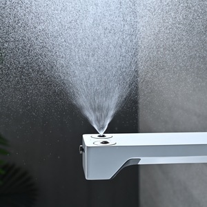 Robinet de lavabo crème encastré mural <span class=keywords><strong>avec</strong></span> affichage numérique, <span class=keywords><strong>deux</strong></span> trous, 1 poignée, pour salle de bain - Product Image 3