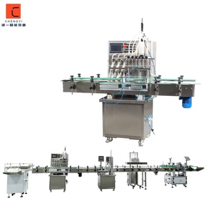 Ligne de production automatique de bouteilles à 6 buses, personnalisée, haute productivité 3000 bouteilles/heure, pour miel, jus, poudre, avec bouchage et étiquetage - Product Image 2