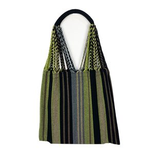 Borsa a Tracolla Casual di Design a Righe, Morbida e Capiente, con Nappine, Borsa da Spiaggia - Product Image 3
