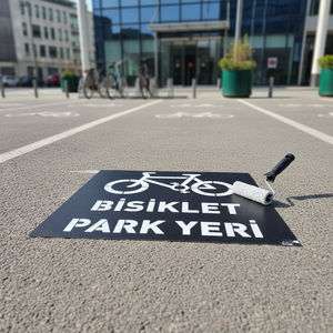Plantilla de Pintura para Estacionamiento de Bicicletas de 100x100cm, Diseño Creativo para Ideas de Estacionamiento de Vehículos - Product Image 3