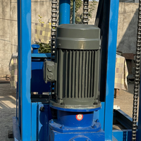 Foreuse semi-hydraulique mobile à pneus larges pour puits d'eau, équipée d'un système de contrôle PLC