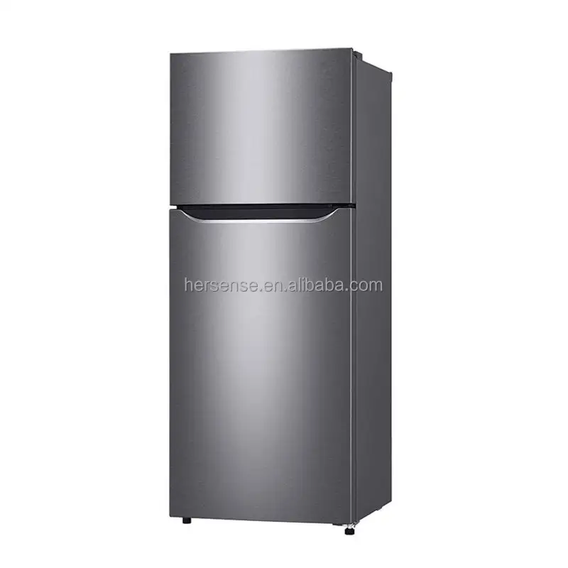 구리 파이프가있는 가정용 냉장고 물 디스펜서 바닥 냉동고 스테인레스 스틸 프리 스탠딩 340L 공기 냉각 두 do