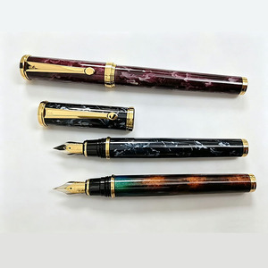 JR Gift <b>Pen</b> JR516F Copper 24K Big Cigar Fountain <b>Pen</b> Luxury Marble Pattern Lacquer Finishing Ink Cartridge Black/Blue 1.0mm - Product Image 3