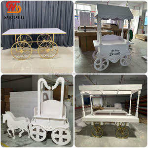 SMOOTH, pantalla blanca de metal de alta calidad, carrito de dulces, carrito de boda para decoración de piezas de eventos - Product Image 3