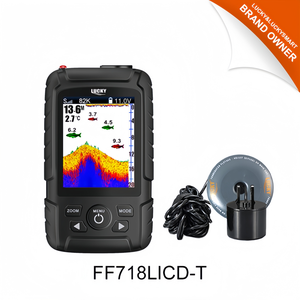 Lucky FF718LicD-T Portable Multibeam Sounder 2.8 Inch Colored Dot Matrix Display with Transducer Sensor <strong>Echo</strong> Sounder Cho Cau Ca - Product Image 1