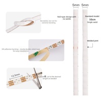 Bande LED COB 5 mm basse tension à effet cascade, IC intégré, lumière magique multicolore, contrôle par point unique pour éclairage décoratif