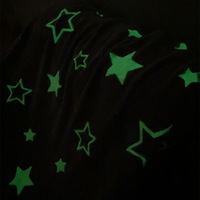 La couverture de flanelle d'ouatine d'étoiles brillantes de Polyester d'oem/ODM 100% brillent dans la couverture de jet sombre