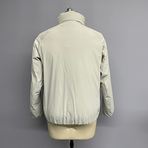 Giacca Imbottita Impermeabile <span class=keywords><strong>Grigio</strong></span> Chiaro con Collo Alto e Texture Esagonale per Pendolarismo Quotidiano e Uso all'Aperto - Product Image 2