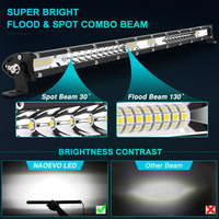 Barre lumineuse LED Silm 10/20/30 pouces 78/156/234W 12V 24V pour voiture, faisceau combiné, camion, 4x4, moto, tout-terrain, SUV, VTT, conduite, brouillard, travail
