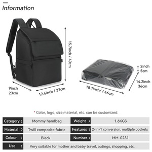 Mochila Pañalera Personalizada al por Mayor, Bolsa <span class=keywords><strong>de</strong></span> Viaje para Mamá, Mochila para Cambio <span class=keywords><strong>de</strong></span> Bebé - Product Image 4