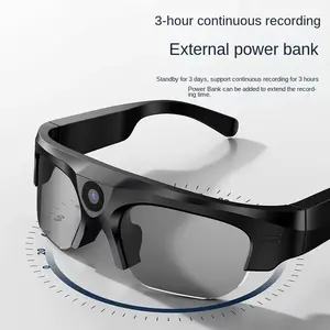 4K Picture 2K HD Video Recording Music Calling Bluetooth Smart Sunglasses with HD Camera for Motorcycle Riding Camping Hiking