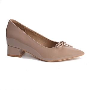 <span class=keywords><strong>Scarpe</strong></span> da Ufficio Comode con Tacco a Blocco in PU Verniciato Traspirante, Punta Affusolata e Dettaglio Fiocco, Modello Slip-on per <span class=keywords><strong>Donna</strong></span> - Product Image 1