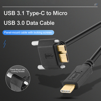 Câble de données Xput Type C 3.1 mâle vers Micro USB B mâle, 24/28AWG, triple blindage anti-interférence, compatible avec USB 2.0