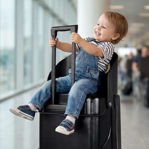 מושב ילדים מתקפל עם משענת גב שקופה, מזוודת נסיעות ידידותית לאמהות, בלם בלחיצה אחת, פתיחה קדמית, מאושר לטיסה, ניתן לנשיאה. - Product Image 2