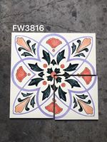Maroc Mexicain Peinture À La Main Design Motif Carrelage En Céramique 300*300 Salle De Bains Carrelage En Porcelaine Mat pour Salle De Bains